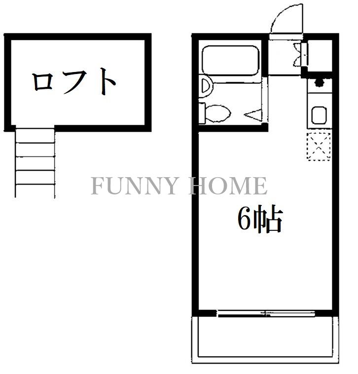 【世田谷区桜上水のアパートの間取り】