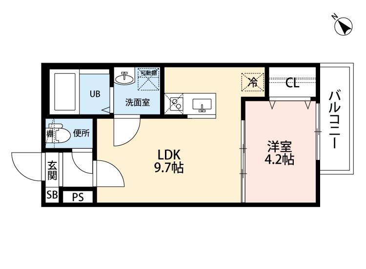 名古屋市中川区細米町のアパートの間取り