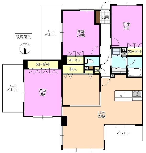 サーパス松南参番館の間取り