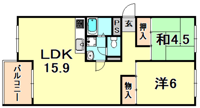 芦屋浜高層　高浜の間取り