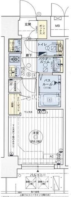 大阪市西区九条南のマンションの間取り