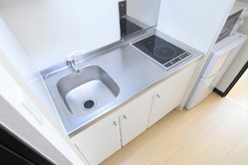 キッチン　ガラストップ2口コンロ　IH対応　お掃除らくらく