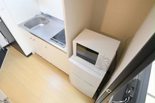 その他設備　2023.2.08　撮影　電子レンジ　冷蔵庫付