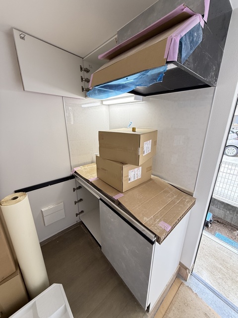 キッチン　施工中参考