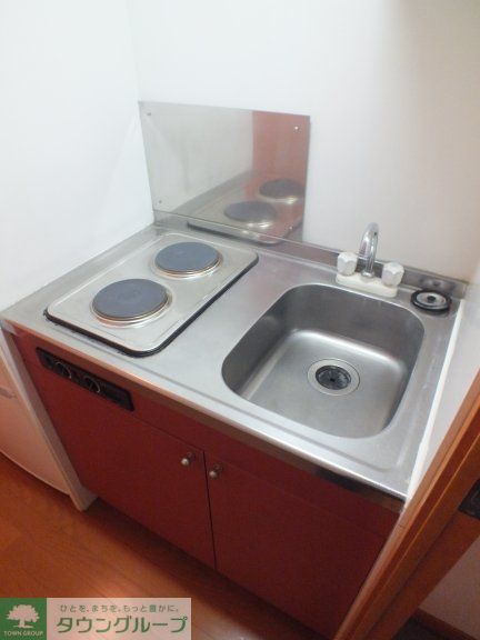 キッチン　2口電気コンロ