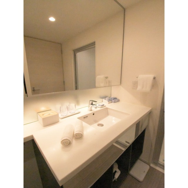 洗面設備　脱衣スペースもあります