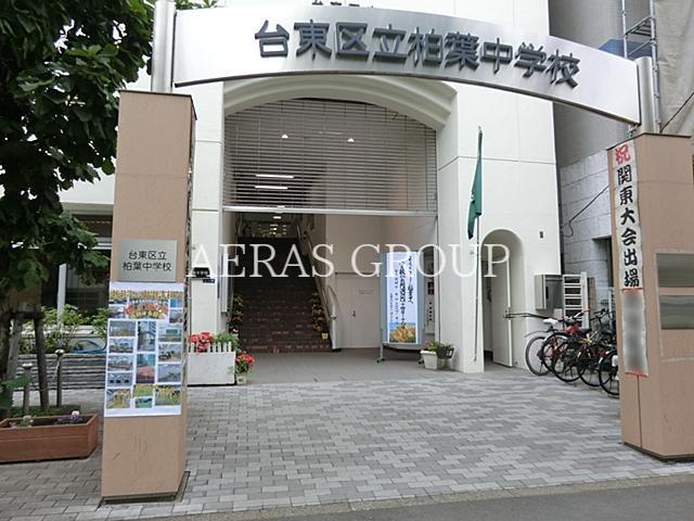 中学校　台東区立柏葉中学校（中学校）まで377m