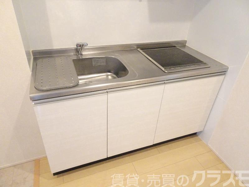 キッチン　２口ＩＨ付きシステムキッチン♪