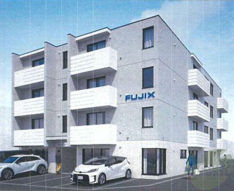 建物外観　完成予想パース　札幌市西区西野「エフビル１４」