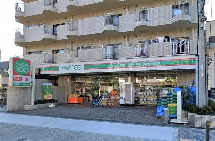 コンビニ　ローソンストア100平野南店（コンビニ）まで296m