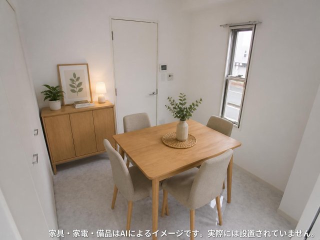 居室・リビング　※家具・家電・備品等はＡＩ画像生成により配置例を示したもので