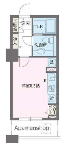 京急本線 神奈川駅 徒歩4分 21階建 築24年の間取り写真