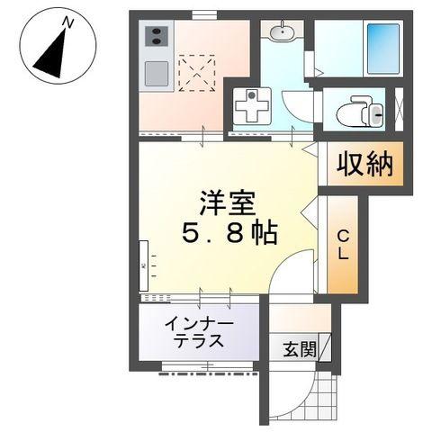地下鉄東山線 藤が丘駅 バス乗車時間：19分 最寄りバス停で下車 徒歩3分 2階建 築5年の間取り写真
