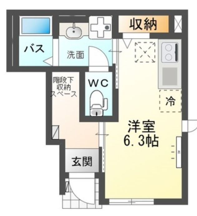 仙台市地下鉄東西線 連坊駅 徒歩2分 2階建 新築の間取り写真