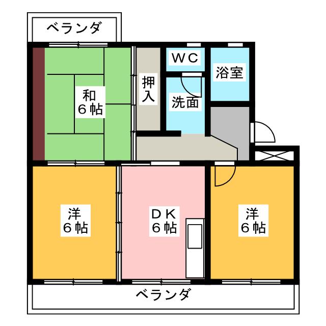 エクセル緑ヶ丘の間取り写真