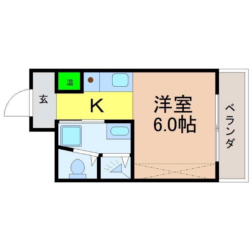 地下鉄名城線 東別院駅 徒歩10分 5階建 築42年の間取り写真