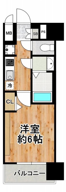 ＪＲ大阪環状線 西九条駅 徒歩6分 13階建 新築の間取り写真