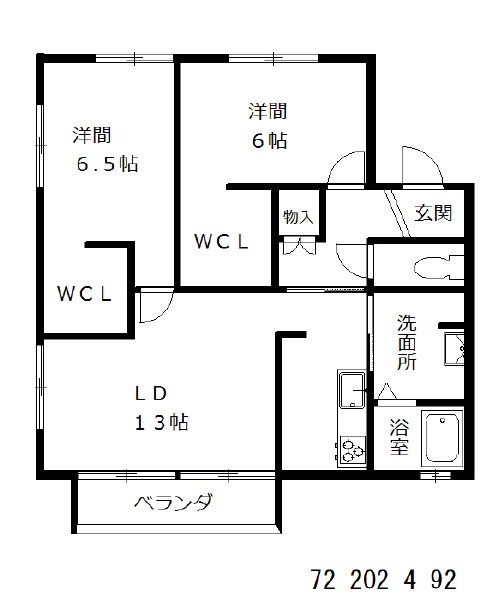 アムール八ツ松の間取り写真