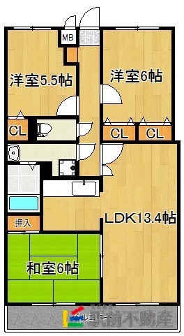 シャトレ弐番館の間取り写真