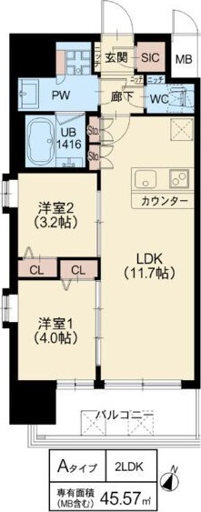 スプランディッド新大阪VIIの間取り写真