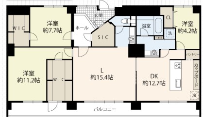 南青山サマリアマンションの間取り写真