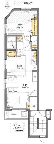 TASUKI RICHESSE SHINNAKANO 新築 Nの間取り写真