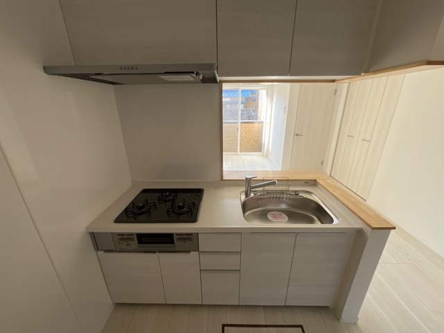 キッチン　ガスコンロ対応。人気のカウンタータイプです。