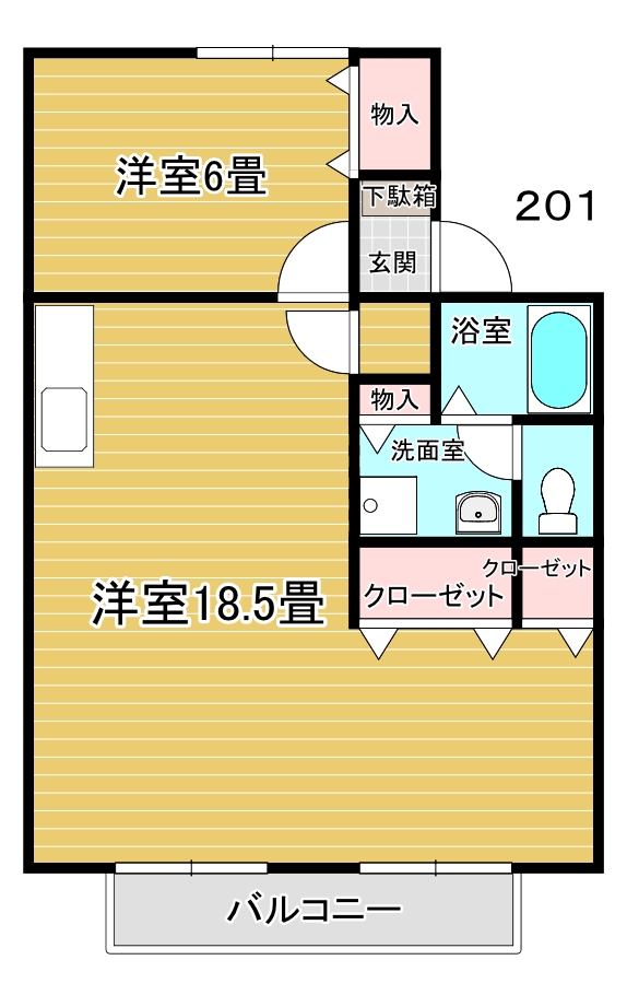 メゾンサクライIIIＡの間取り