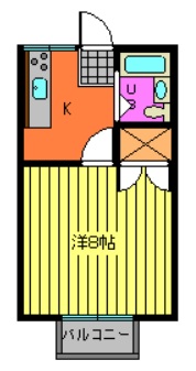 郡山市田村町徳定のアパートの間取り