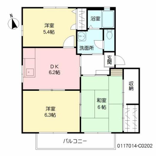 ファンテジー旭ヶ丘　Ｃ棟の間取り