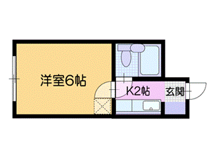 小樽市長橋のマンションの間取り