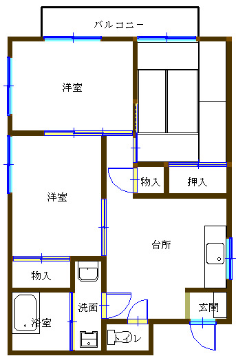 グリーンプラトーB棟の間取り