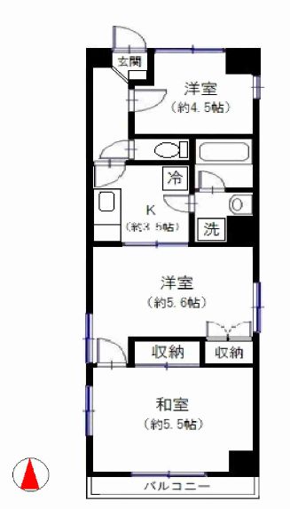 大高ロイヤルマンションの間取り