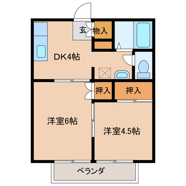 コーポセレネの間取り