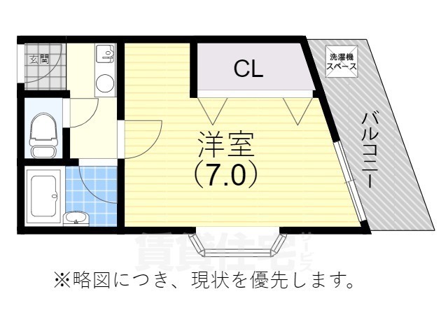 神戸市垂水区塩屋町のアパートの間取り