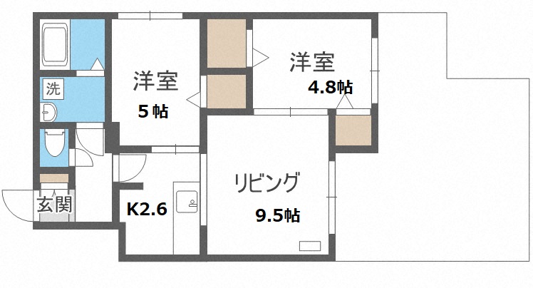 アヴェンタドール学園前の間取り