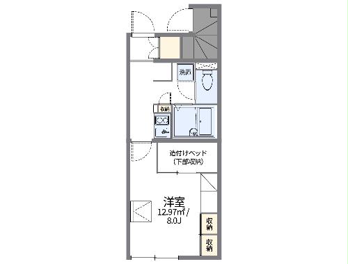 レオパレスアサガオの間取り