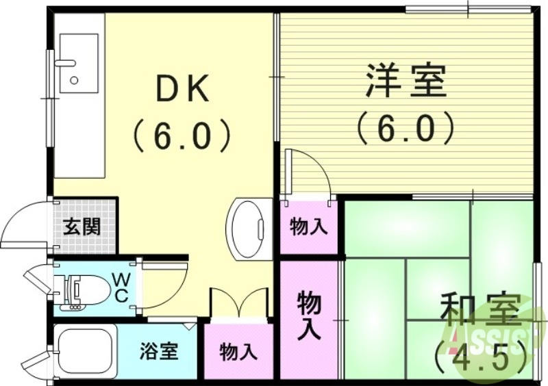 鷹取ハイムの間取り