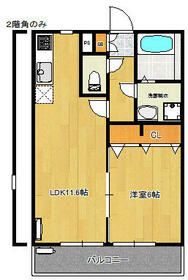 横浜市鶴見区岸谷のアパートの間取り