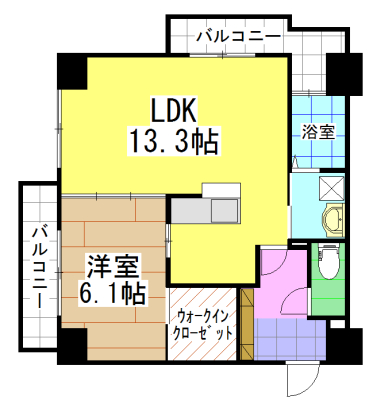 北九州市八幡西区大浦のマンションの間取り