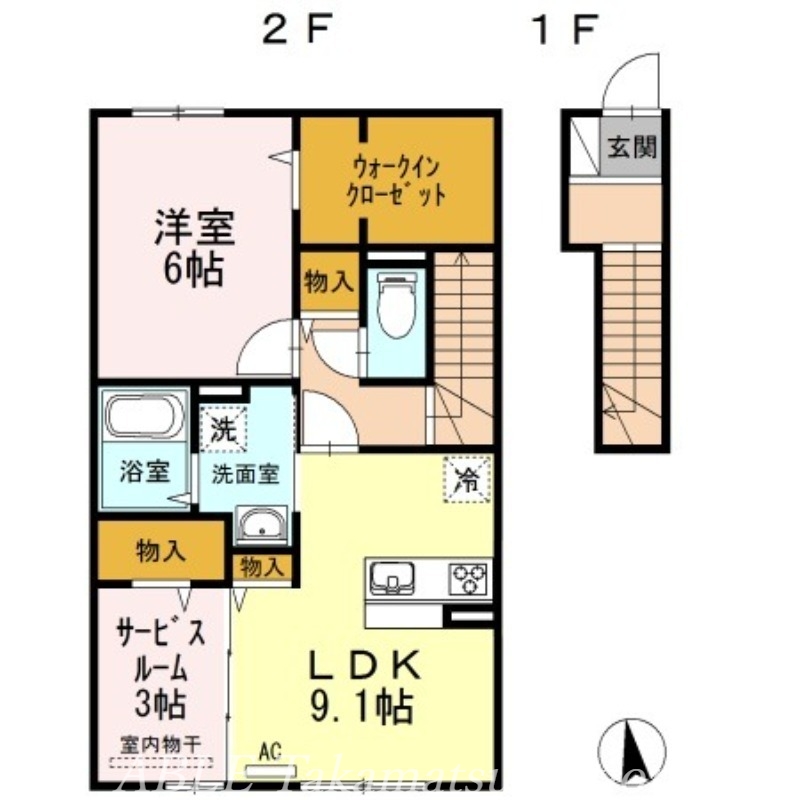 フェリーチェ　Ａ棟の間取り