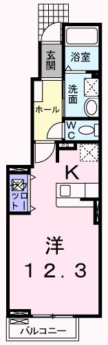 揖保郡太子町東南のアパートの間取り