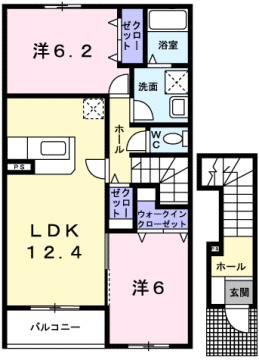 メゾン　ド　ウールＡの間取り