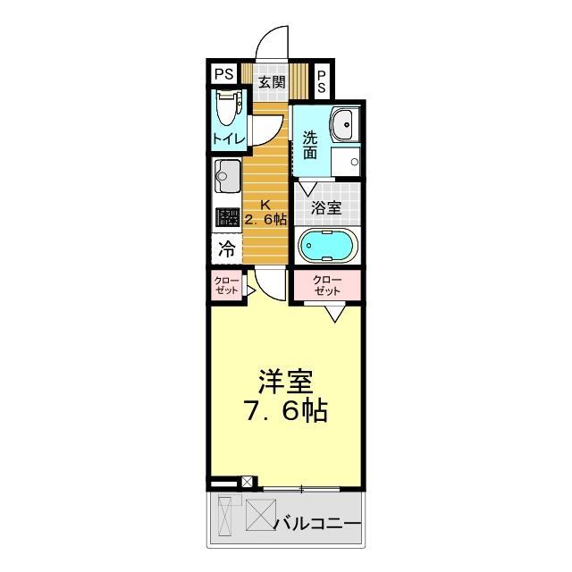 下関市東神田町のアパートの間取り