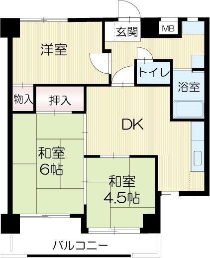 【ロイヤルコーポ高砂の間取り】