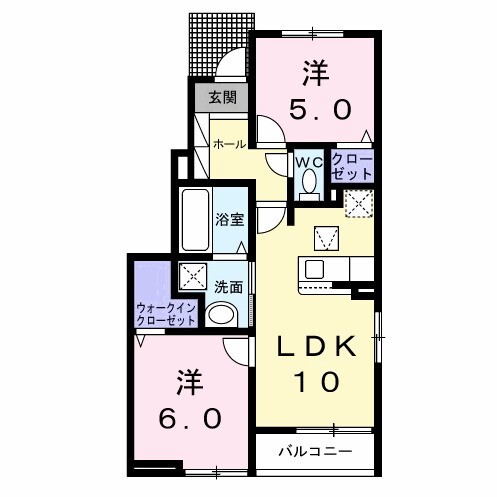 大府市東新町のアパートの間取り