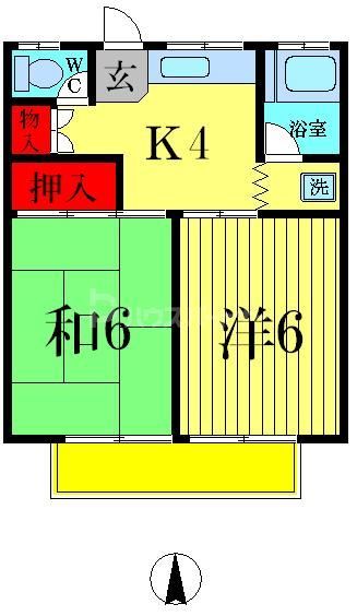 コーポ流山第２の間取り