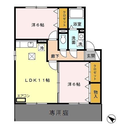 桑名市大字星川のアパートの間取り