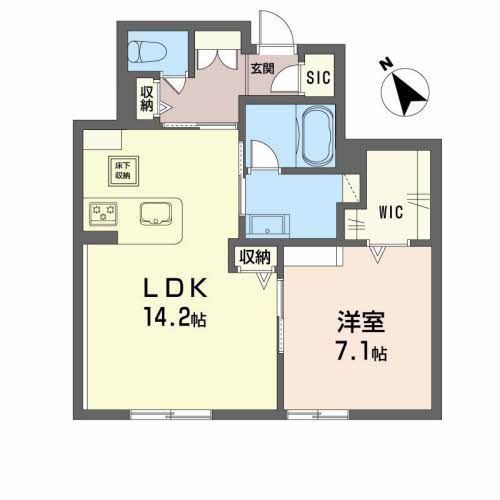 鹿児島市城山町のマンションの間取り