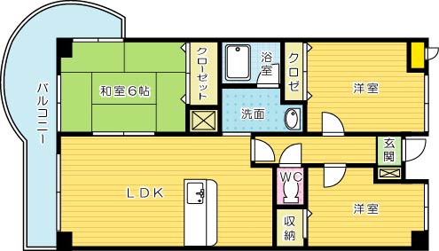 ニューガイア上石田の間取り